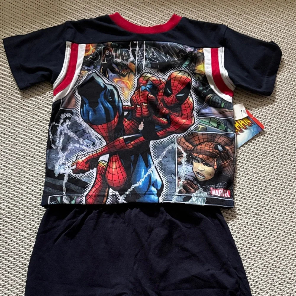 Shirt Spider-Man & shorts boys new size 4 cotton polyester Kids Headquarters
